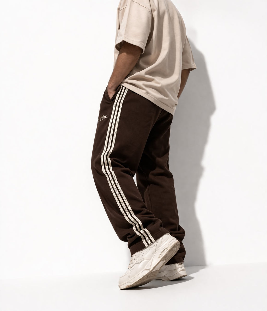 KARIBU SWEATPANTS - BROWN\PIPING