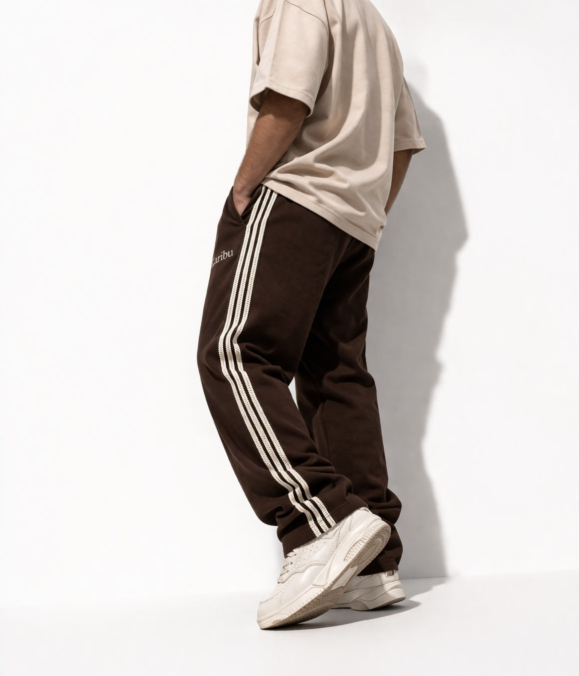 KARIBU SWEATPANTS - BROWN\PIPING