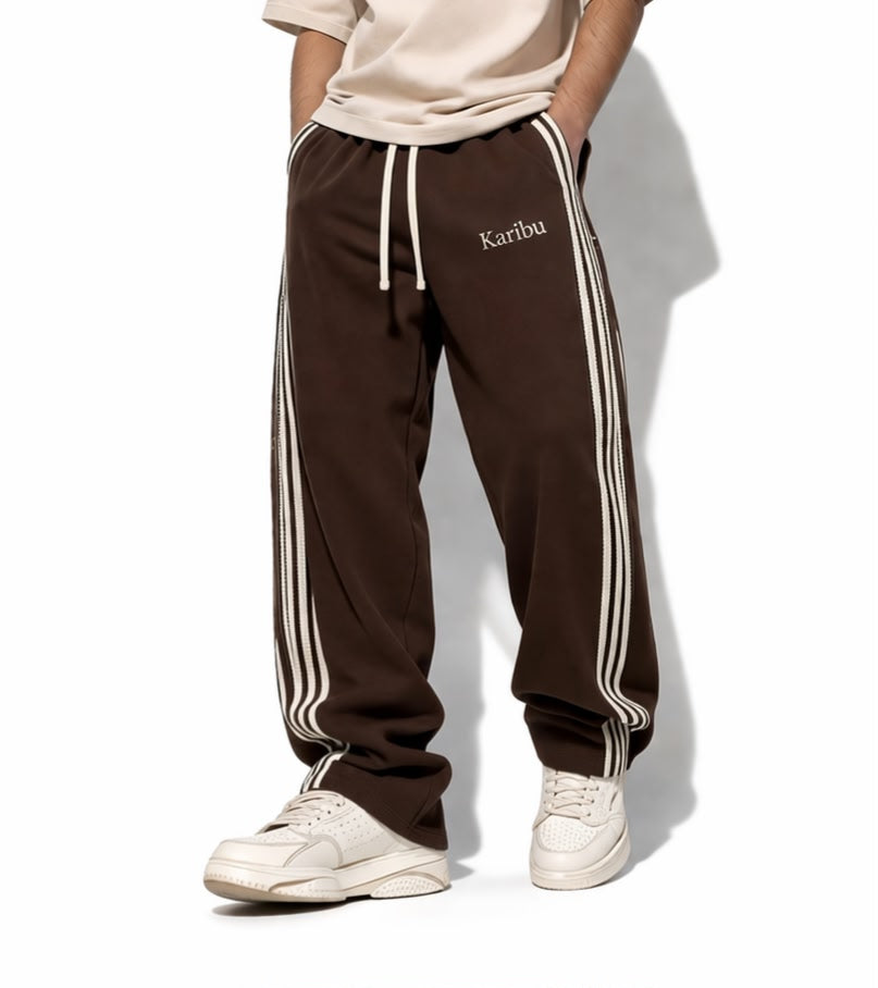 KARIBU SWEATPANTS - BROWN\PIPING