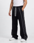 KARIBU SWEATPANTS - BLACK / WHITE STRIPES